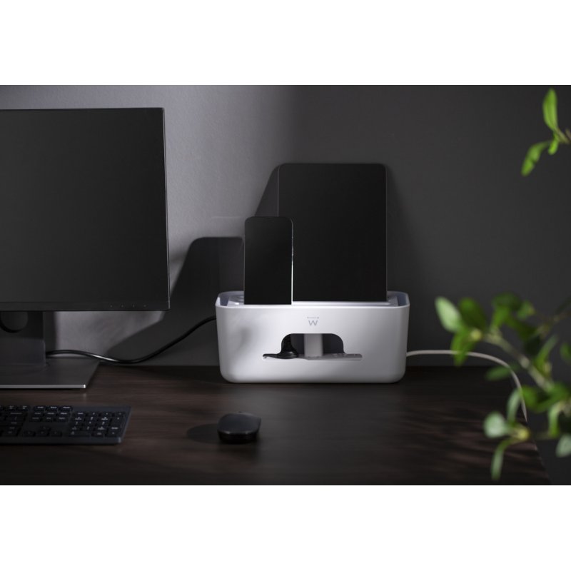 Ewent EW1569 cable organizer Universal Cable box White 1 pc(s)