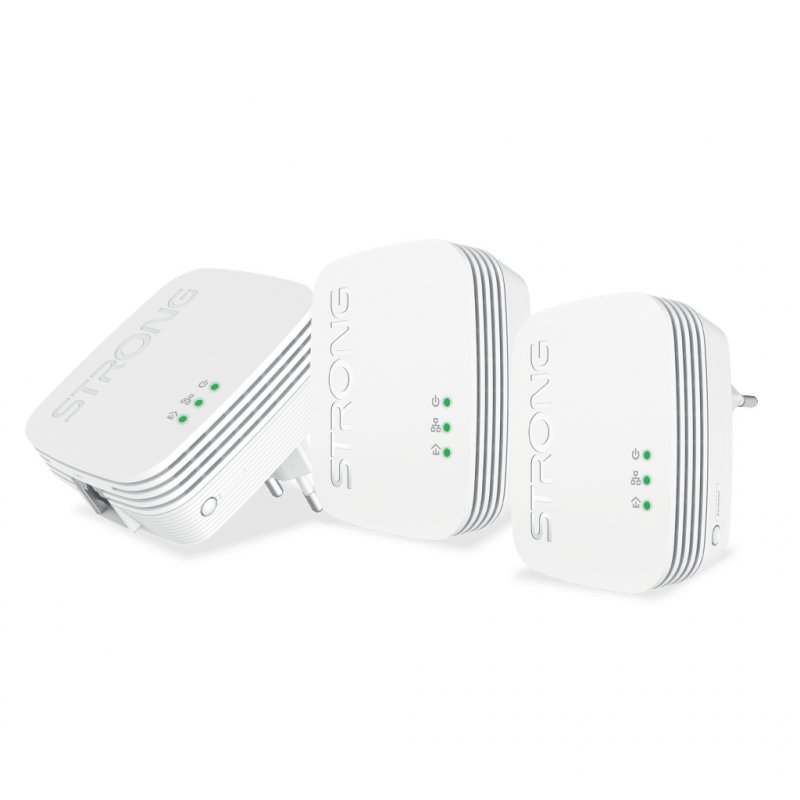 Strong Powerline 600 Triple Pack Mini 600 Mbit/s Ethernet LAN White 3 pc(s)