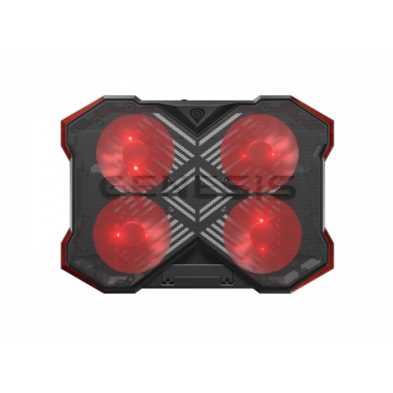 GENESIS Oxid 260 système de refroidissement pour ordinateurs portables 43,9 cm (17.3") 1010 tr/min Noir, Rouge