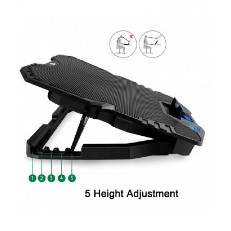 Ewent EW1259 laptop cooling pad 43.2 cm (17") 2500 RPM Black