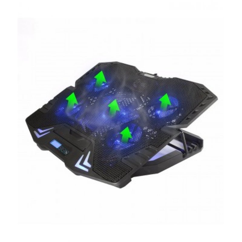 BASE EWENT PORTATIL-5 SILENT FAN UP TO 17"-2P USB-5 SPEED FAN-2 COOLING MODE