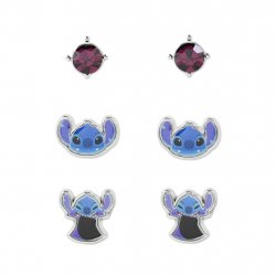 STITCH - Scary Stitch - 3 Paires de Clous d'Oreilles