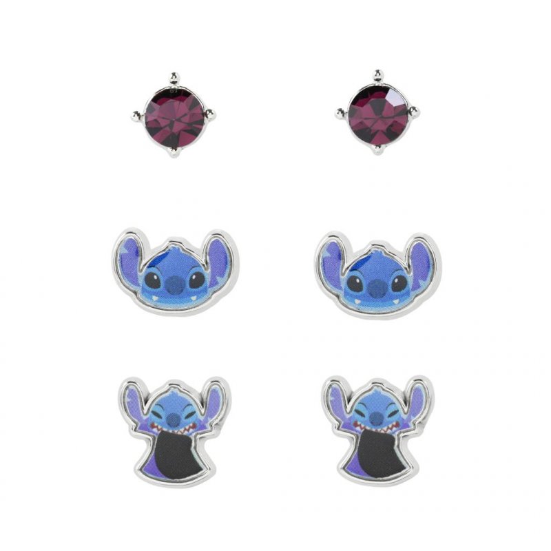 STITCH - Scary Stitch - 3 Paires de Clous d'Oreilles