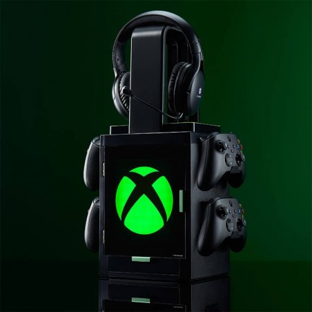 Numskull - Meuble de rangement lumineux inspiré du logo Xbox pour gamer