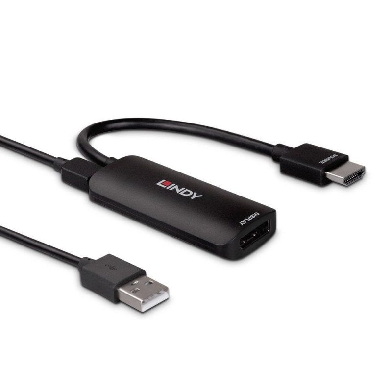 Lindy 38329 câble vidéo et adaptateur 0,157 m HDMI Type A (Standard) DisplayPort Noir