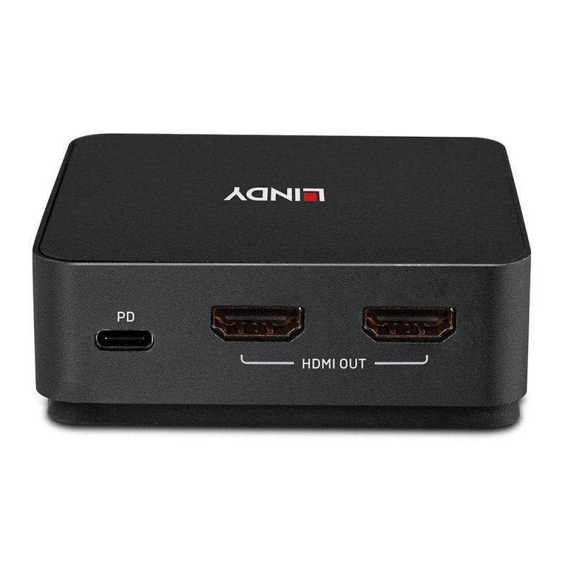 LINDY 2 Port Type C Dual HDMI 4K60 KVM