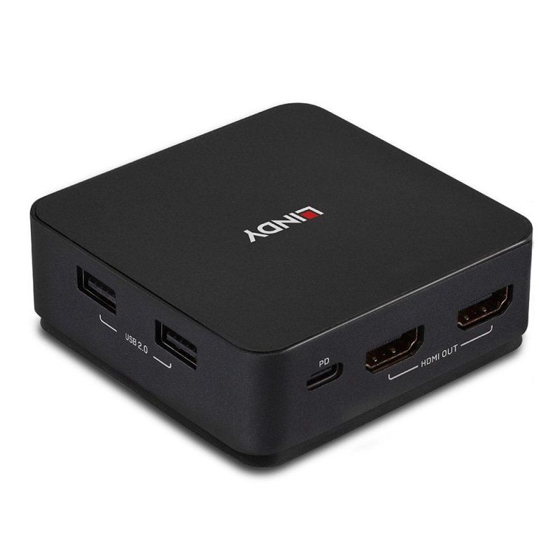 LINDY 2 Port Type C Dual HDMI 4K60 KVM