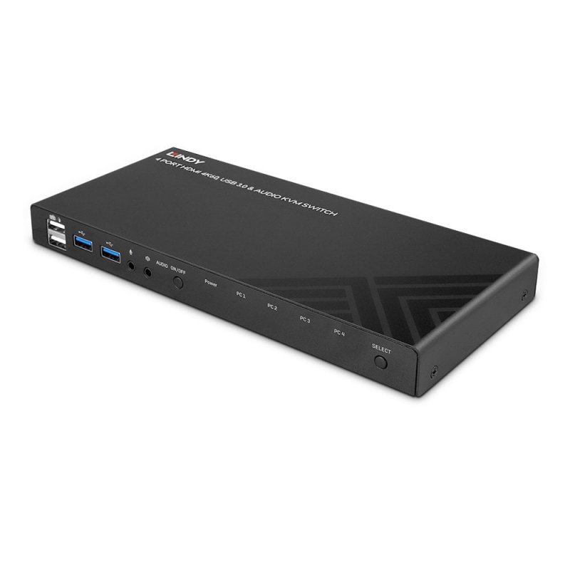 Lindy 4 Port HDMI 4K60, USB 3.0 and Audio KVM Switch