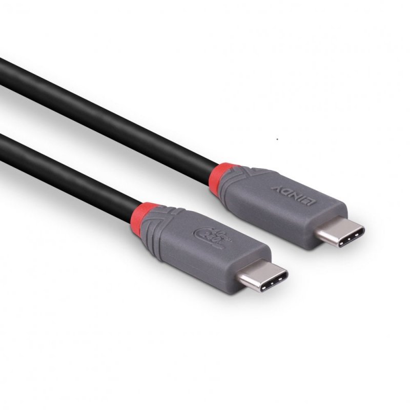 LINDY 2m USB 4 240W Type C Cable Anthra