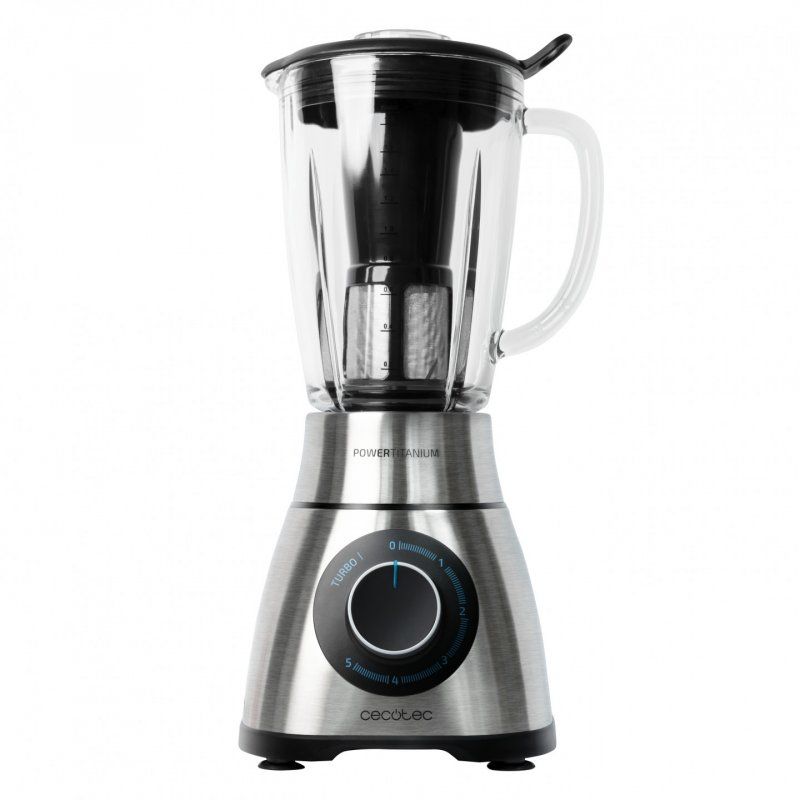 Cecotec Power Black Titanium 1300 Perfectmix 1,8 L Mélangeur de table 1300 W Noir, Titane