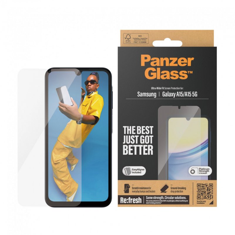 PanzerGlass 7349 mobile phone screen/back protector Clear screen protector Samsung 1 pc(s)