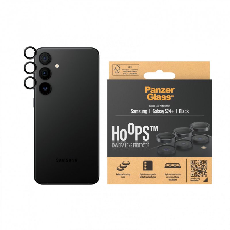 PanzerGlass Hoops™ Camera Lens Protector Samsung Galaxy S24 Plus | Black