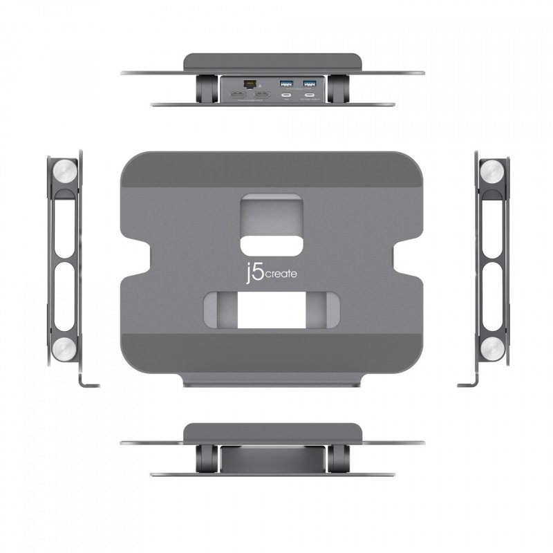 j5create JTS427-N Support pour Ordinateur Multi-Angle avec Dock et Double 4K