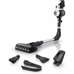 Bosch BBS711W stick vacuum/electric broom Battery Dry Bagless 0.3 L Black, Stainless steel, White