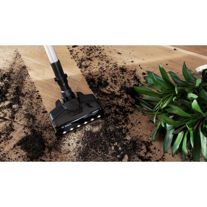 Bosch BBS711W stick vacuum/electric broom Bagless 0.3 L Black Stainless steel White