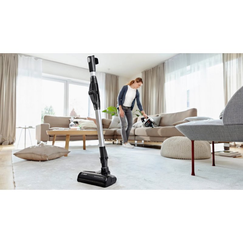 Bosch BBS711W stick vacuum/electric broom Bagless 0.3 L Black Stainless steel White