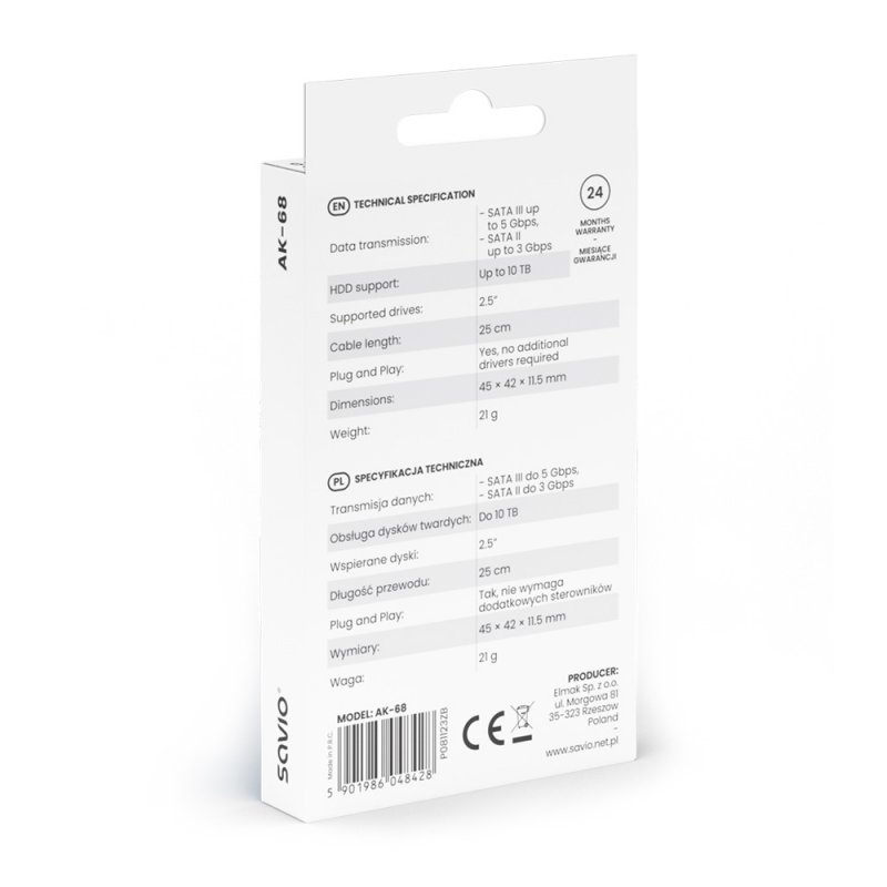 Savio K-68 interface cards/adapter USB 3.2 Gen 1 (3.1 Gen 1)