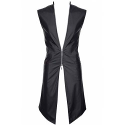 Veste longue sans manche wetlook Marco - Regnes - XXL - Noir