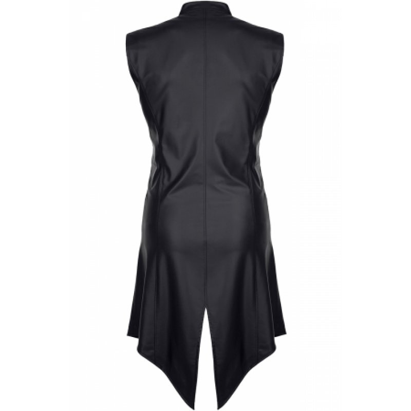 Veste longue sans manche wetlook Marco - Regnes - XXL - Noir