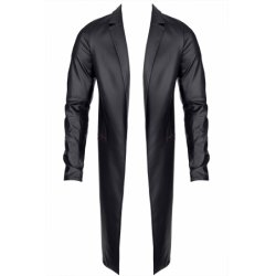 Manteau long wetlook Sergio - Regnes - 4XL - Noir