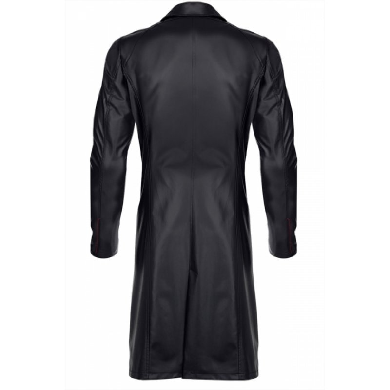 Manteau long wetlook Sergio - Regnes - 5XL - Noir
