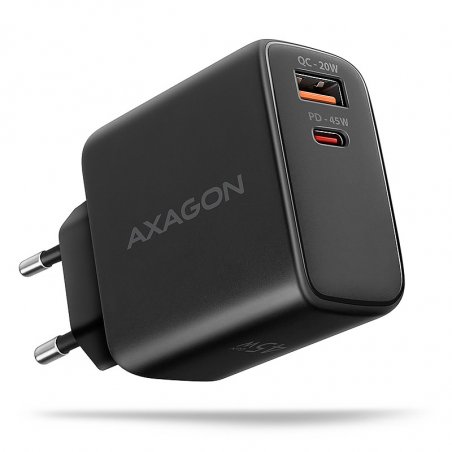 AXAGON ACU-PQ45 QC 3.0, 4.0 / AFC / FCP / PPS / PD, 45W, schwarz