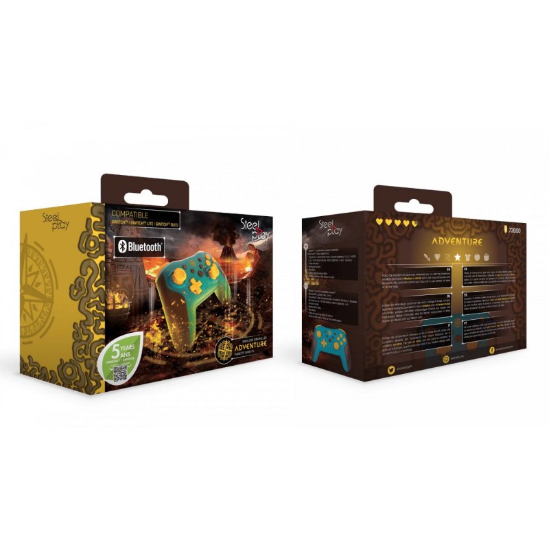 Steelplay Adventure Controller Switch Multicolore Bluetooth Contrôleur de mouvement Nintendo Switch
