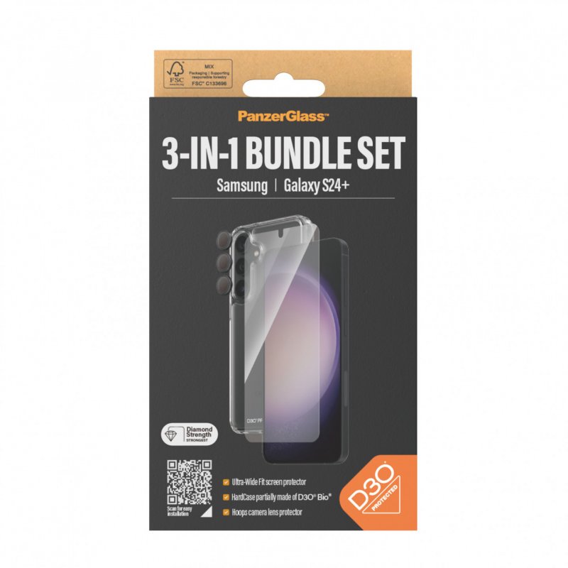 PanzerGlass 3-in-1 Bundle Glas, Case, Cam Protection d'écran transparent Samsung 1 pièce(s)