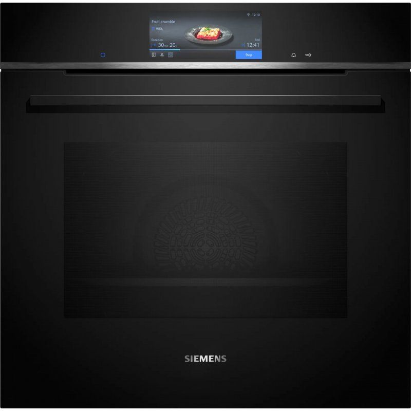 Siemens iQ700 HB778G3B1 oven 71 L A Black, Stainless steel