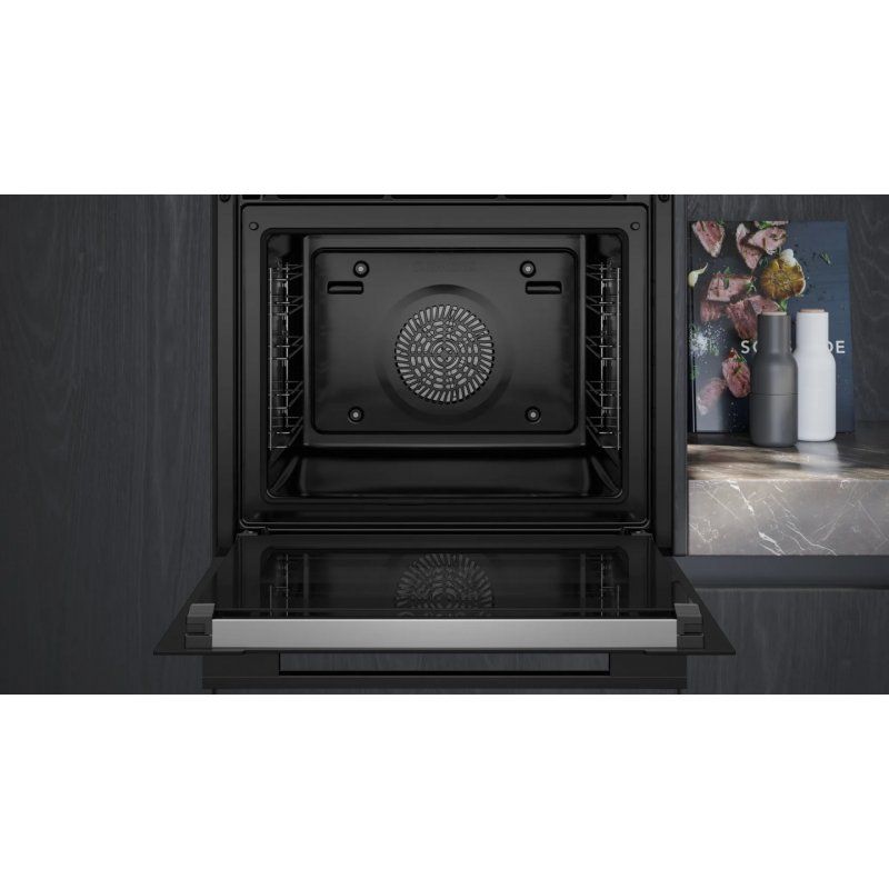 Siemens iQ700 HB778G3B1 oven 71 L A Black, Stainless steel