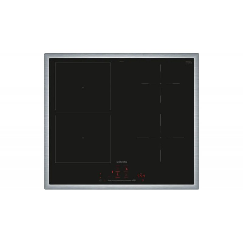 Siemens iQ500 ED64RHSB1E hob Black, Stainless steel Built-in 60 cm Zone induction hob 4 zone(s)