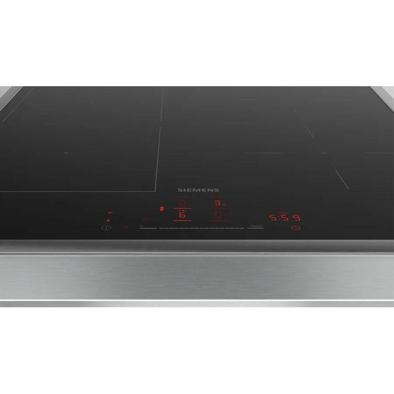 Siemens iQ500 ED64RHSB1E hob Black, Stainless steel Built-in 60 cm Zone induction hob 4 zone(s)