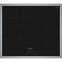 Siemens iQ300 EH645BFB6E hob Black, Stainless steel Built-in 60 cm Zone induction hob 4 zone(s)