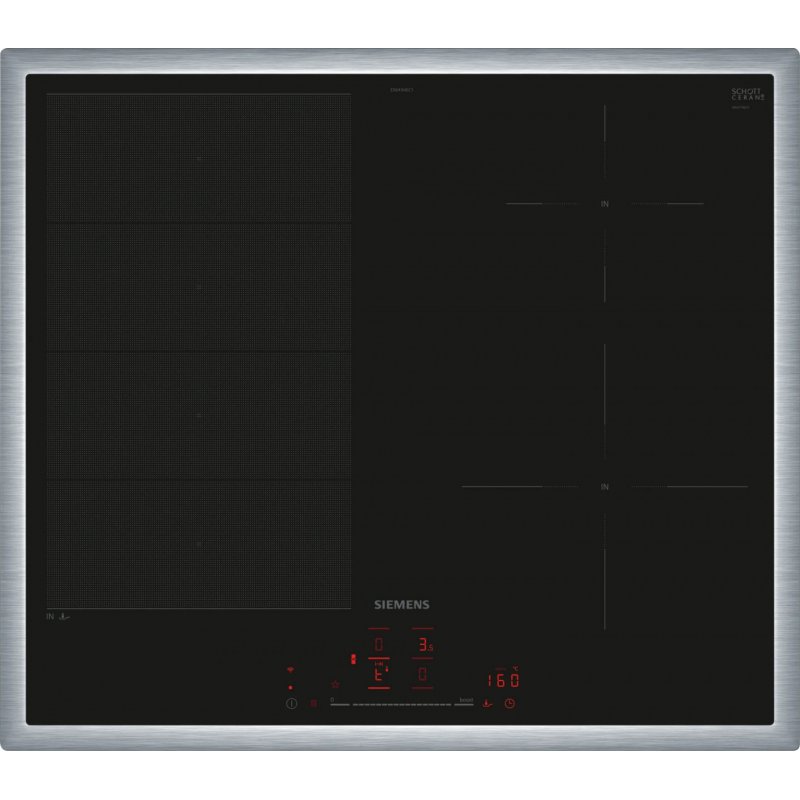 Siemens iQ700 EX645HEC1E plaque Noir Intégré 60 cm Plaque avec zone à induction 4 zone(s)