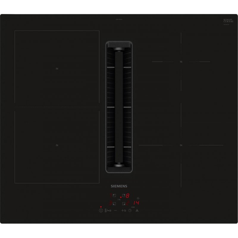 ED611BS16E iQ300, Autarkes Kochfeld (schwarz, 60 cm, mit integriertem Dunstabzug)