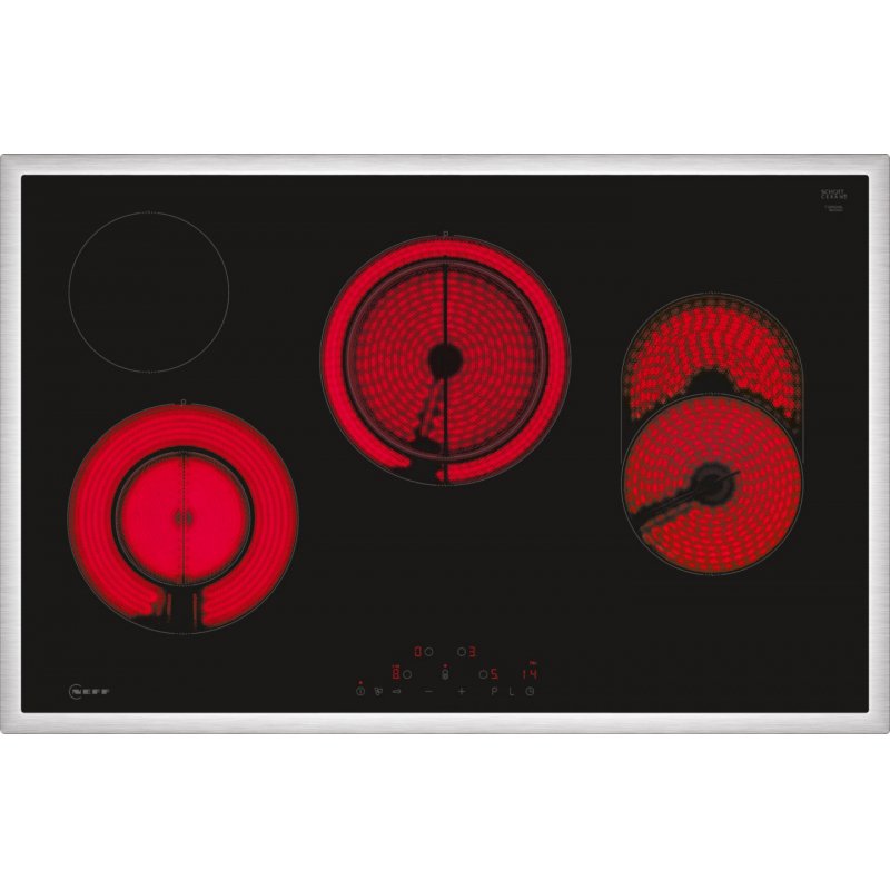 Neff T18SDH9L0 hob Black Built-in 80 cm Ceramic 4 zone(s)