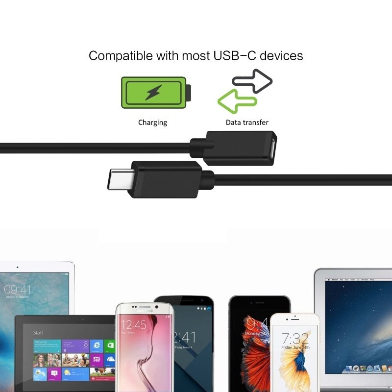 Ewent EC1037 USB cable 1.8 m USB 2.0 USB C Black