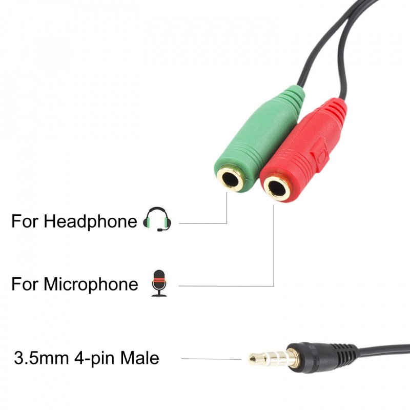 Ewent EC1640 audio cable 0.15 m 3.5mm 2 x 3.5mm Black, Green, Red