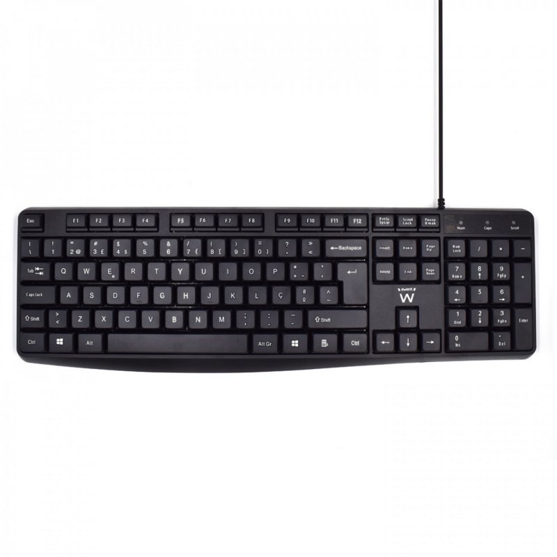 Ewent EW3002 clavier USB QWERTY Portuguais Noir