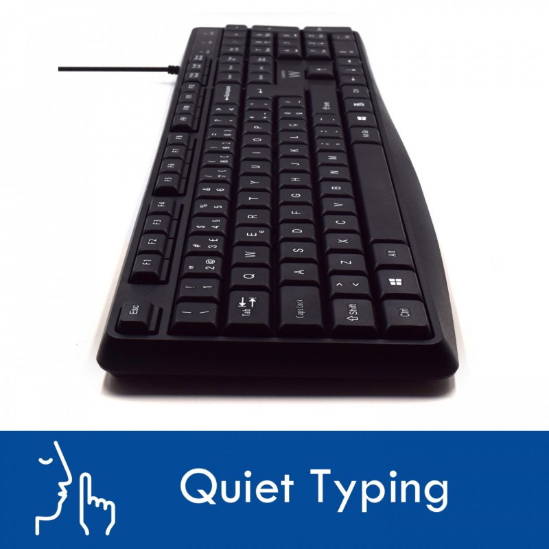 TECLADO USB DE NEGOCIOS CON ESCRITURA SILENCIOSA, DISEÑO PT.