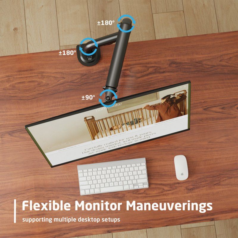 Ewent EW1533 monitor mount / stand 81.3 cm (32") Black Desk