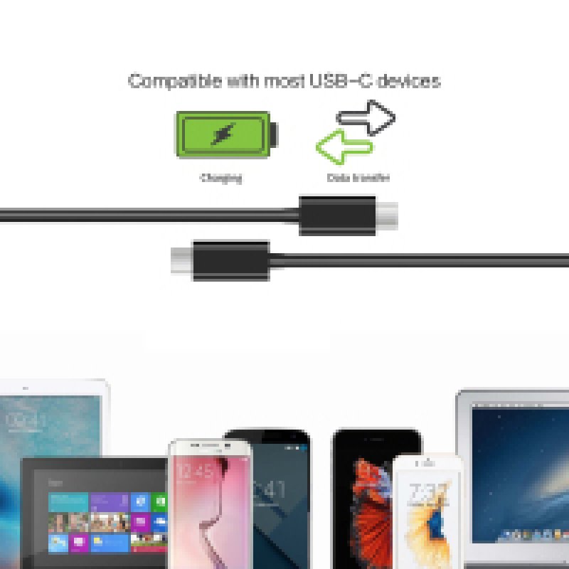 Ewent EC1036 câble USB 1,8 m USB 2.0 USB C Noir