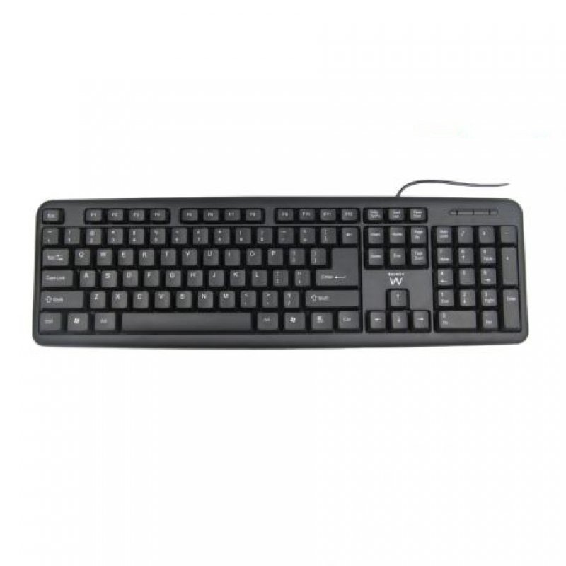 Ewent EW3112 clavier USB PS/2 QWERTY Portuguais Noir
