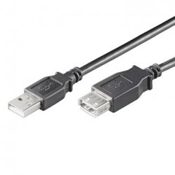 Ewent EC1012 câble USB 1,8 m USB 2.0 USB A Noir