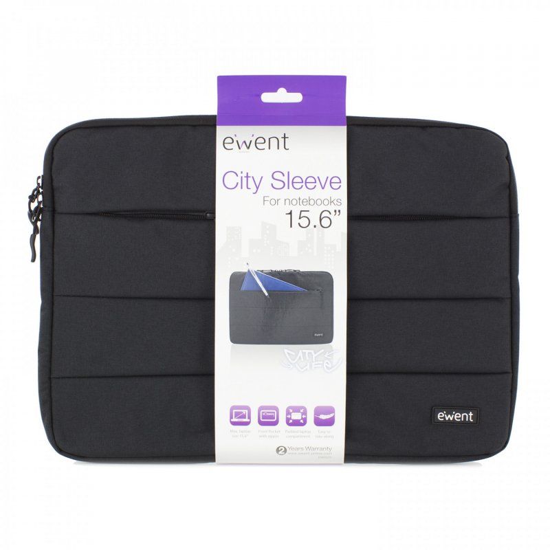 Ewent City Sleeve 39.6 cm (15.6") Sleeve case Black
