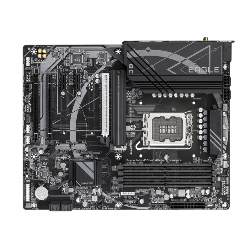 Gigabyte Z790 EAGLE AX Motherboard - Supports Intel Core 14th Gen CPUs, 12 1 １Phases Digital VRM, up to 7600MHz DDR5