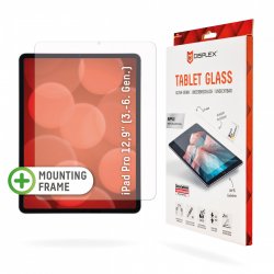 Displex Panzerglas f. Ipad Pro 12,9'' (3./4./5./6. Gen.) Eco-Montagerahmen L-Form, unzerbrechlich, ultra-dünn,
