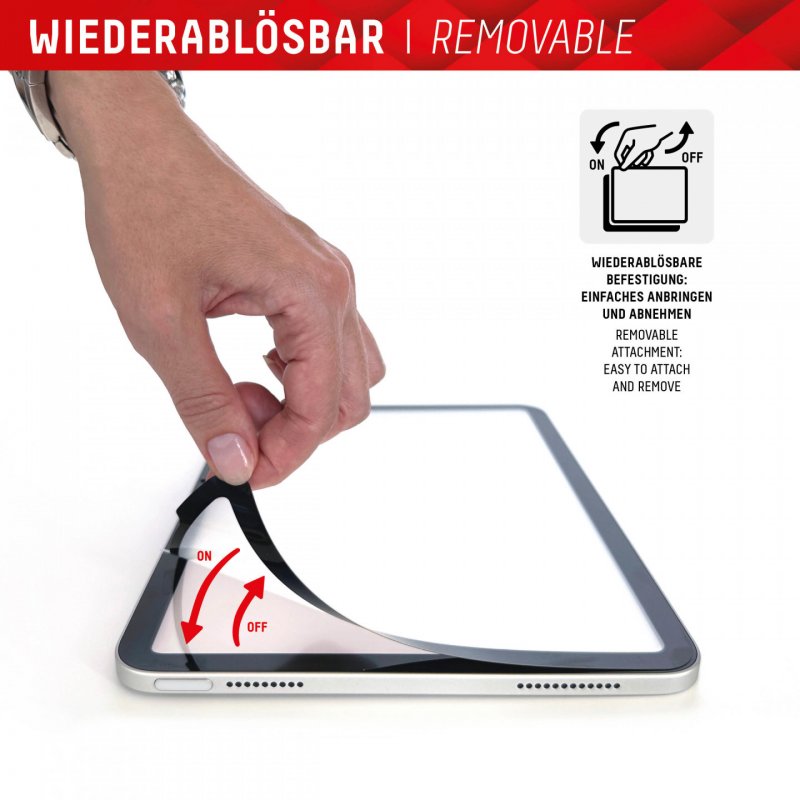 DISPLEX TABLET PAPERSENSE für iPad 10,9'' (10. Gen.) wieder ablösbare Schreibfolie und Zeichenfolie mit Paper Feeling