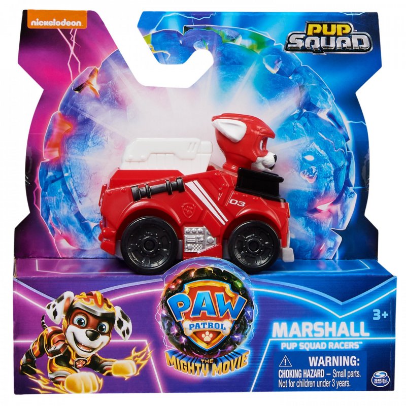 PAW Patrol : The Mighty Movie, Pup Squad Racers Collectible Chase, Mighty Pups Toy Cars, Kids Toys for Ages 3 and up