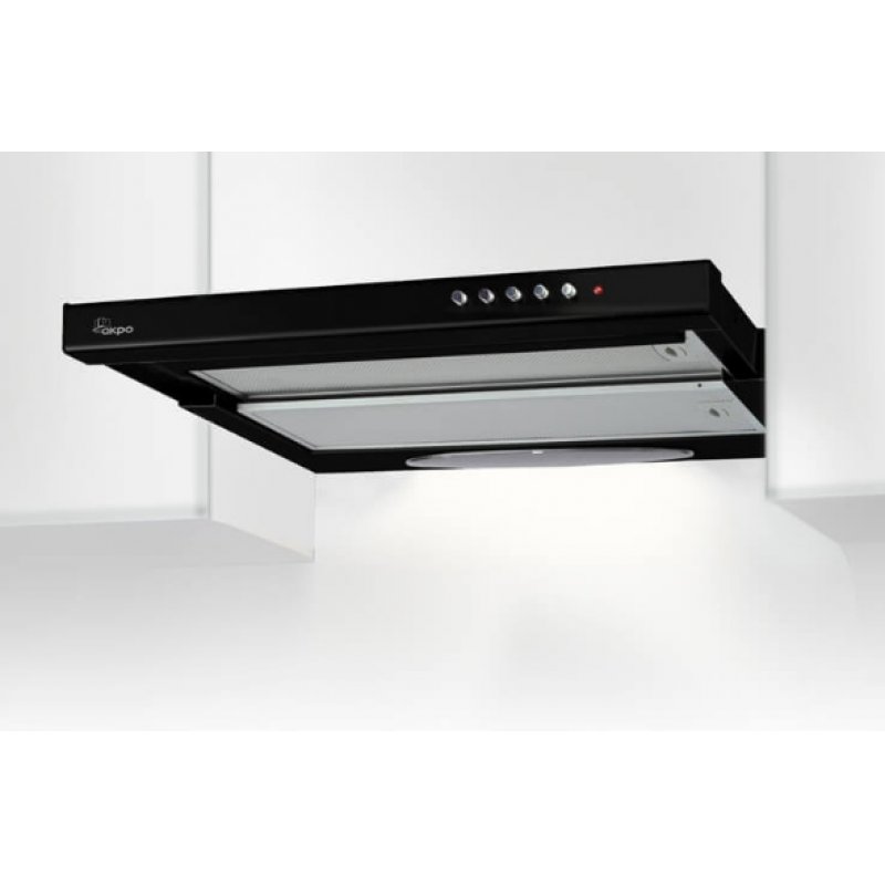 Akpo WK-7 Light Glass 50 Under-cabinet cooker hood Inox Black